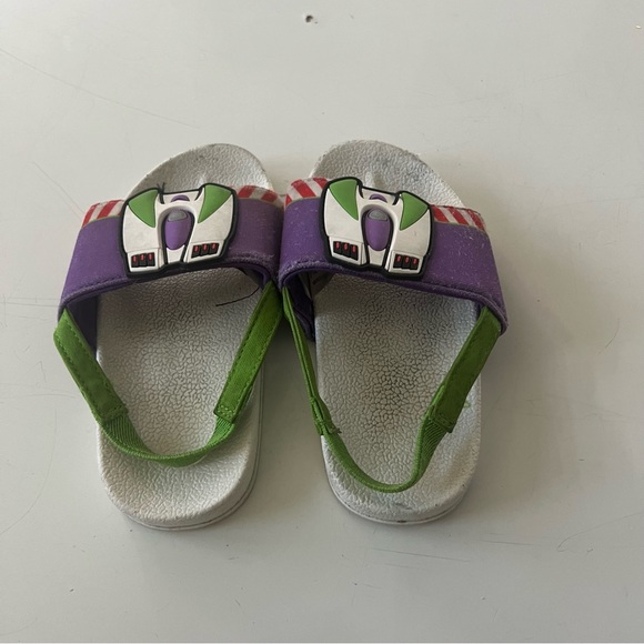 Disney Store Buzz Lightyear Toy Story Slides Flip Flops for Kids 7/8 - Picture 4 of 6